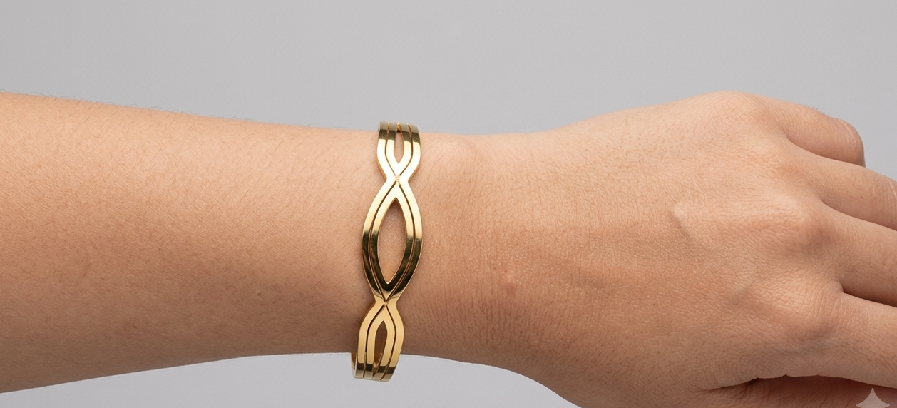 Infinity Cut-Out hinged Bracelet