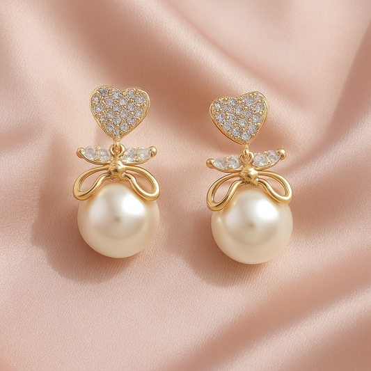 Bow-tiful Pearl Earrings