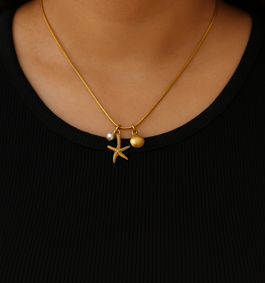 Starfish Pearl Necklace