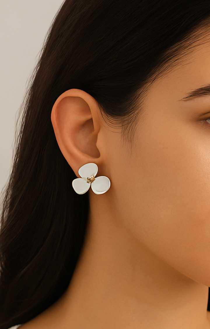 White Blossom Earrings