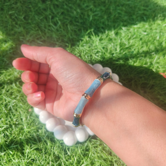 Blue Enamel Kada