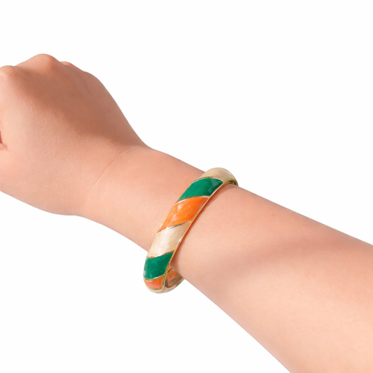Tri colour Enamel Bangle/Kada