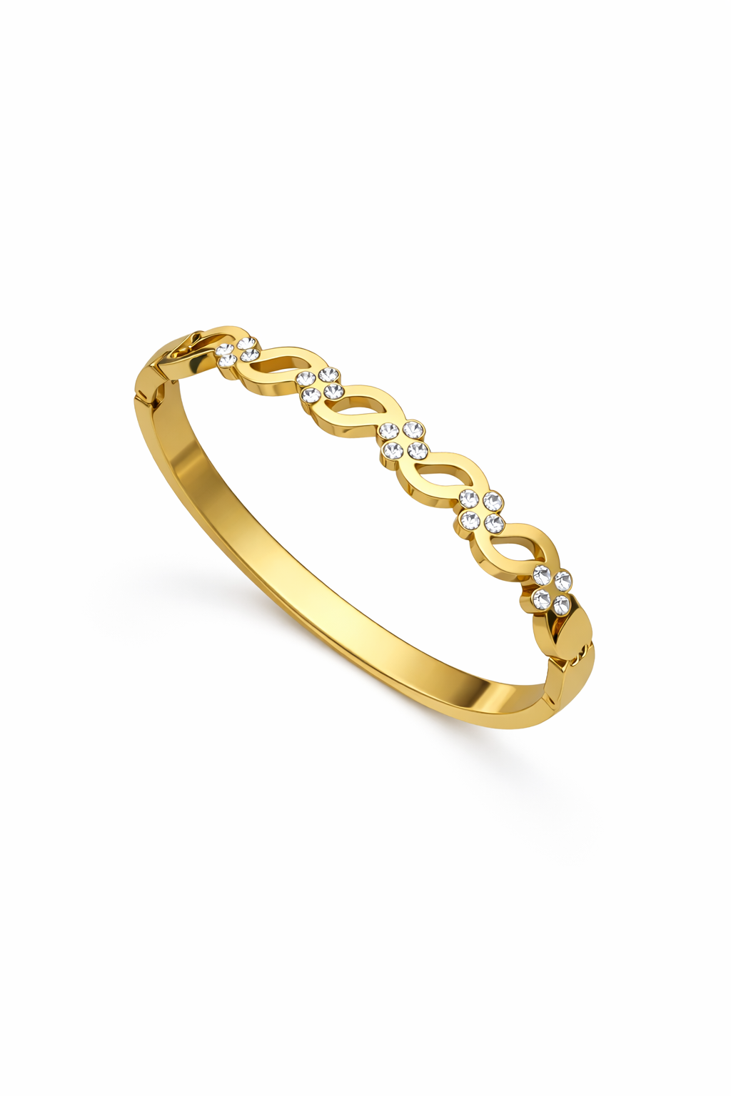 Zircon Loop Thin Wrist Bracelet