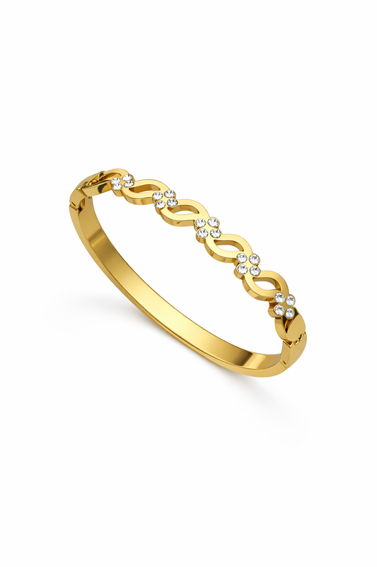 Zircon Loop Thin Wrist Bracelet